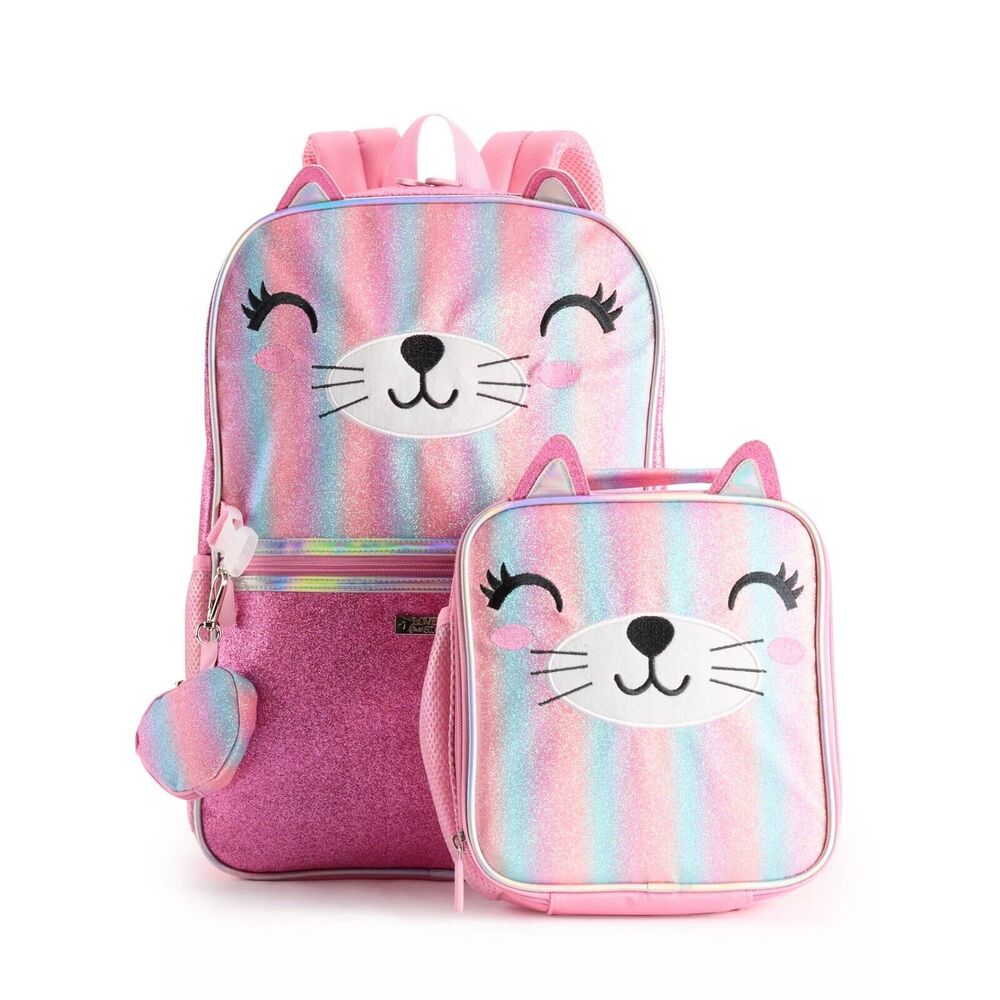 Fashion Shiny Kitty Backpack 2-Piece Set‎ NEW